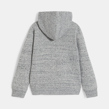 سويت شيرت بغطاء رأس باللون الرمادي للأولاد.